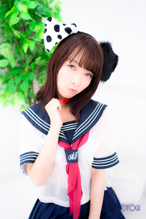 桐間彩(あーにゃん)制服コスプレ