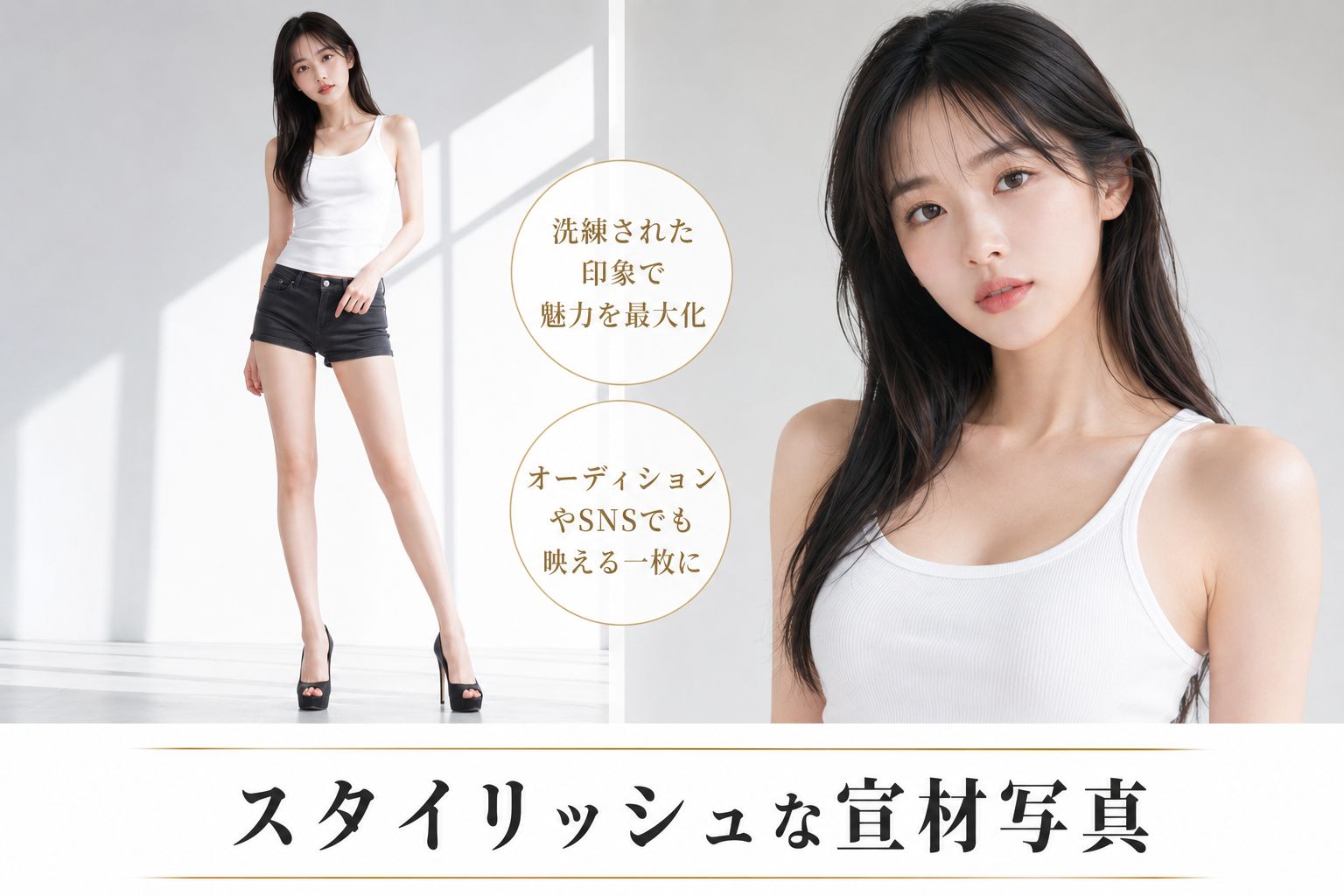 スタイリッシュな(垢抜けた)宣材写真
